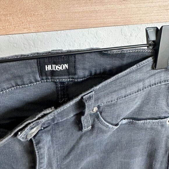 Hudson Nico Midrise Super Skinny Jeans Dark Gray Black Size‎ 28 - Picture 5 of 13